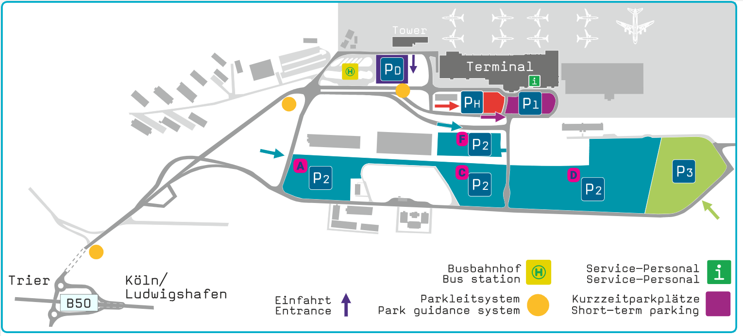 Lageplan Frankfurt-Hahn Airport